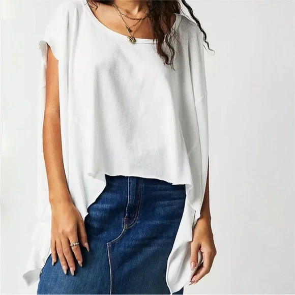 Free People White Short Sleeve Top - Picture 3 of 8